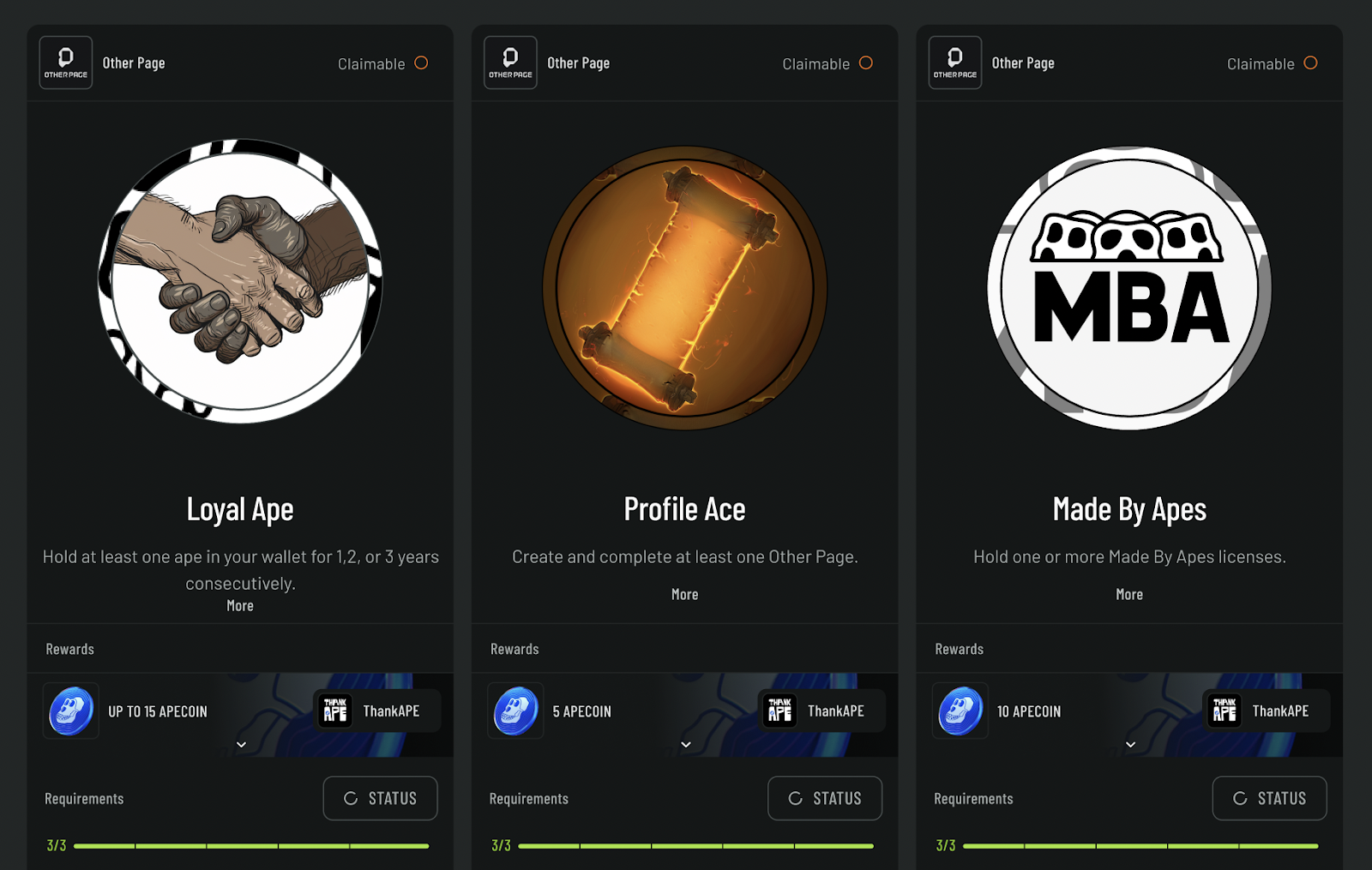 DAO NFT milestone achievement badge