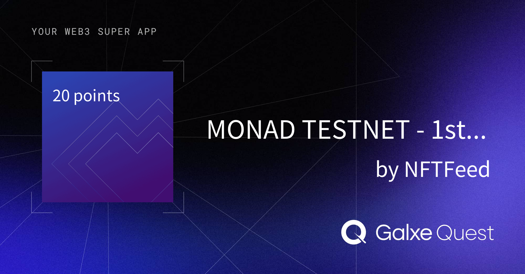 Galxe platform user interface on Monad blockchain
