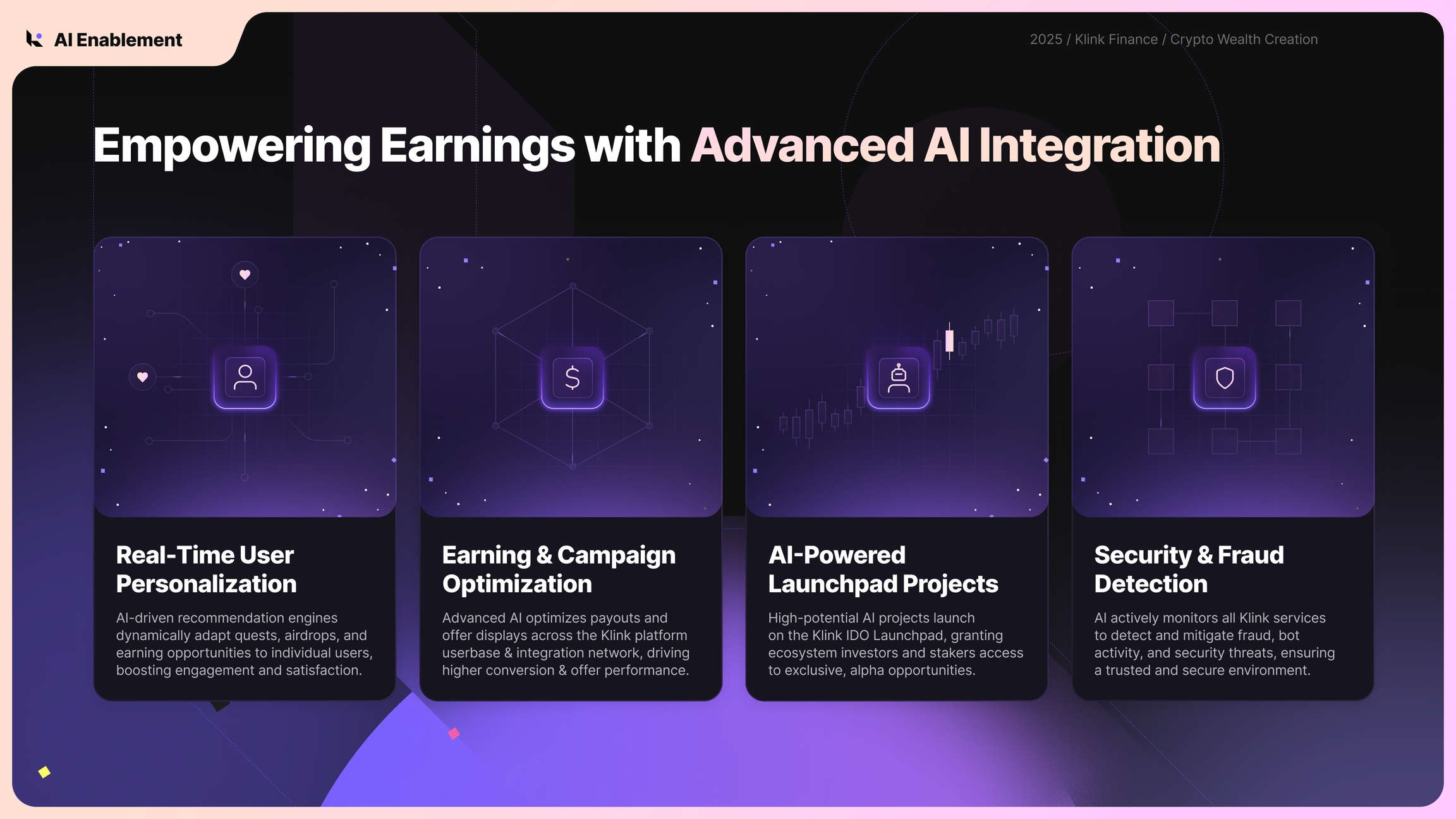 Klink Finance AI personalized staking platform 2025
