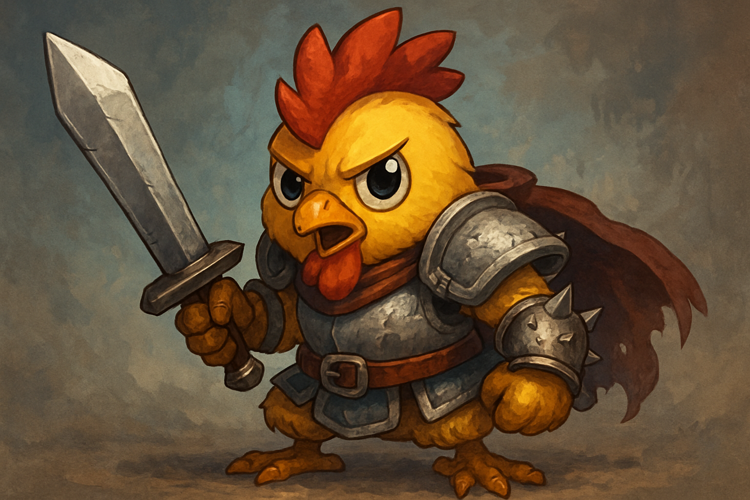 SolChicks chicken fighter art