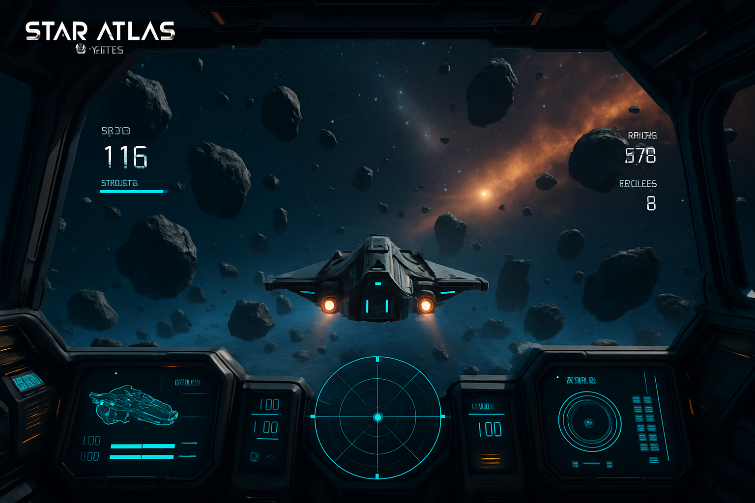 Star Atlas Solana spaceship gameplay