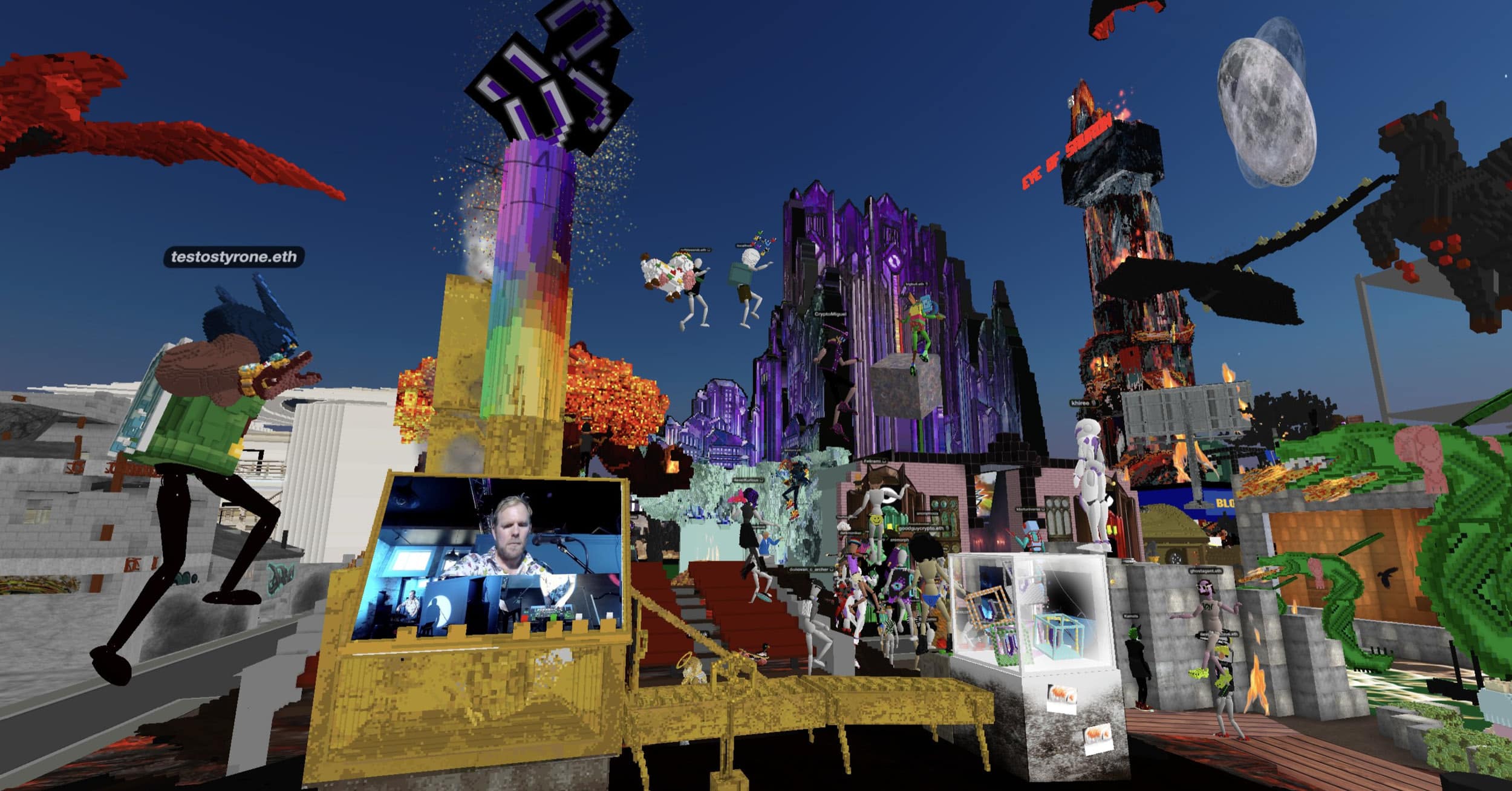 Voxels CryptoVoxels user builds and recognition