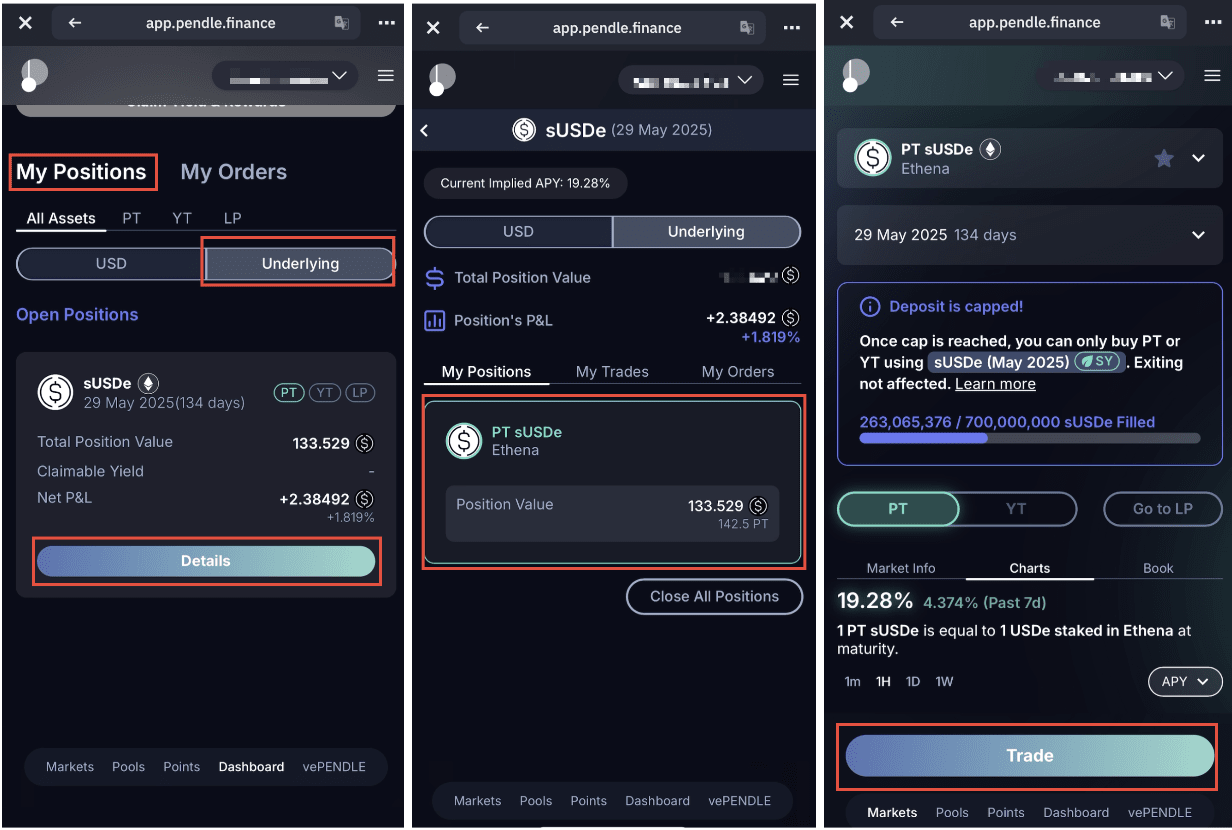 Ethena USDe staking dashboard screenshot