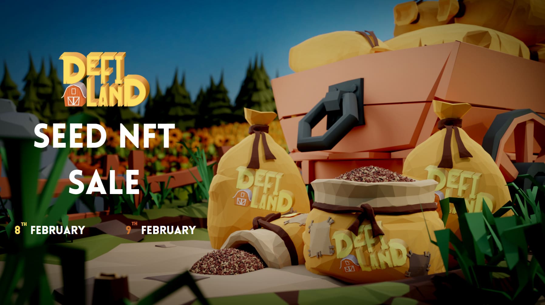 DeFi Land Solana farming game NFT interface