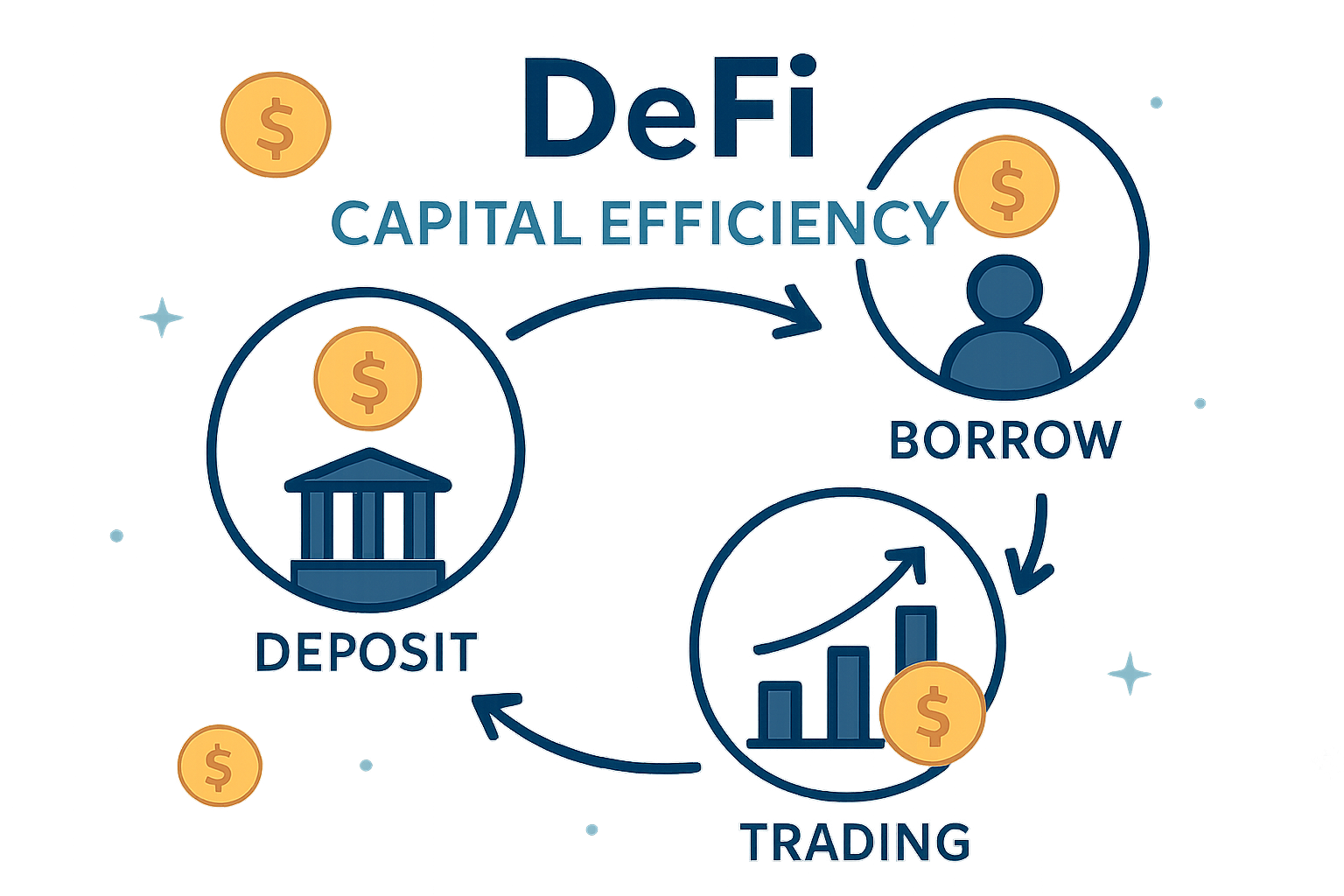 DeFi capital efficiency graphic