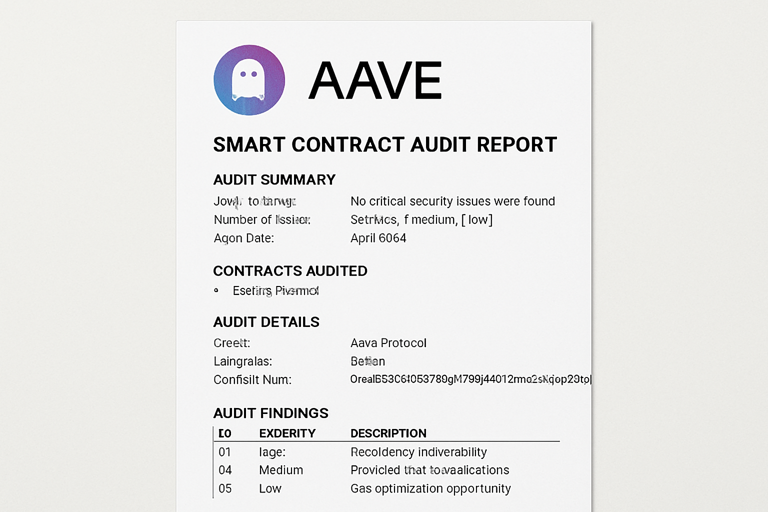 Aave smart contract audit report