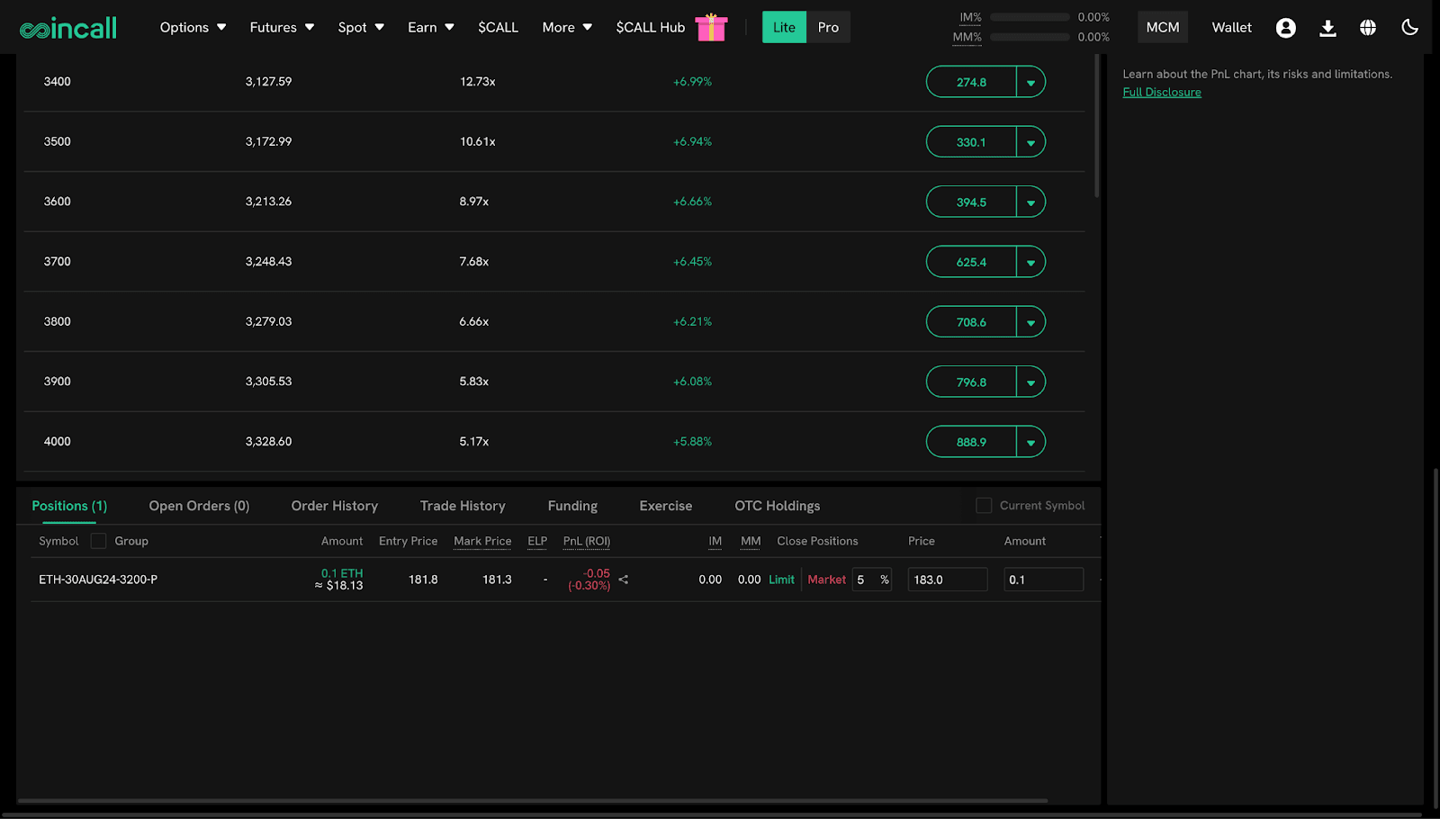 Lido Finance staking dashboard