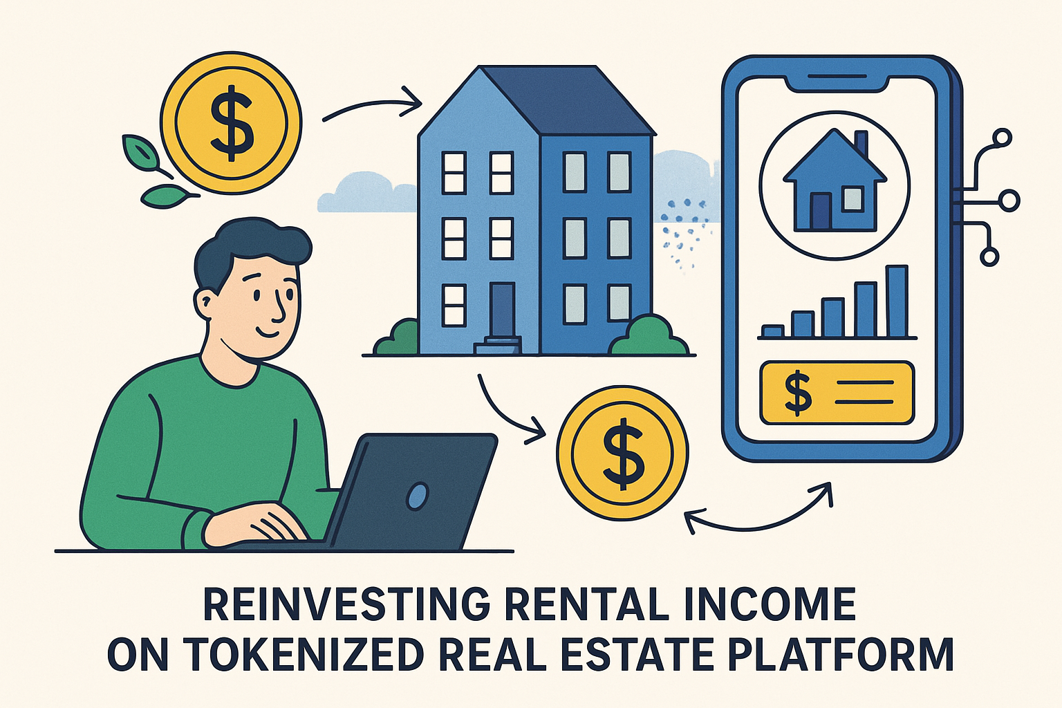 reinvesting rental income on tokenized real estate platform