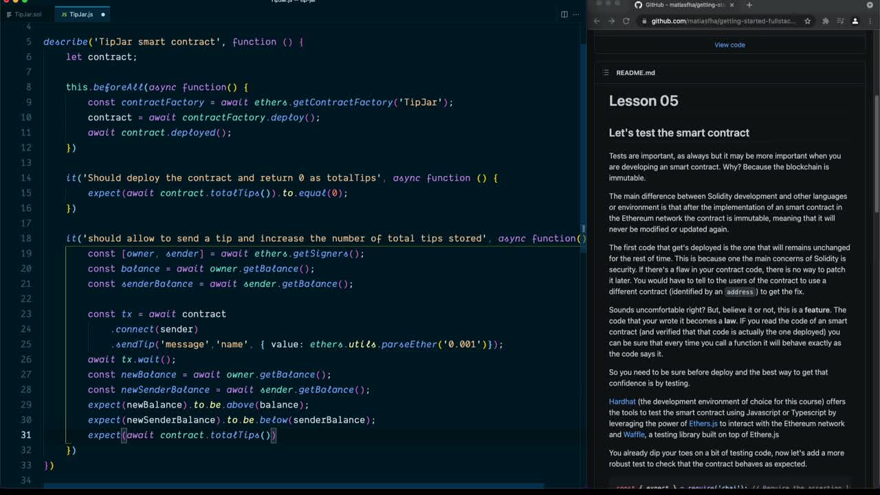 Hardhat smart contract testing