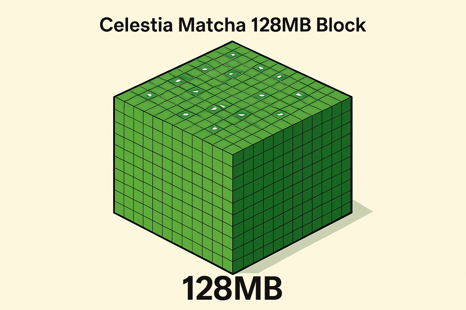 Celestia Matcha 128MB block visualization