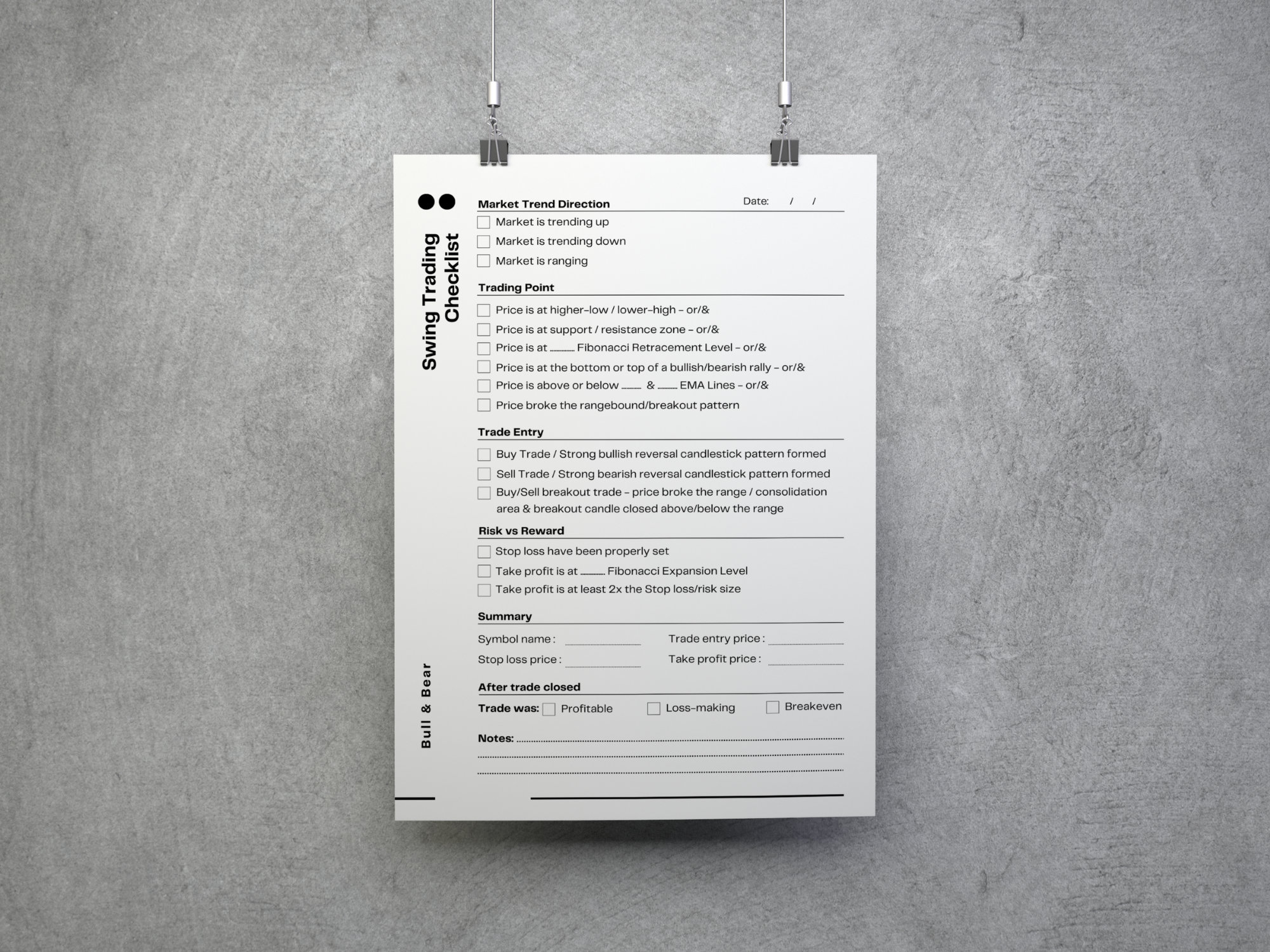 crypto trading plan checklist