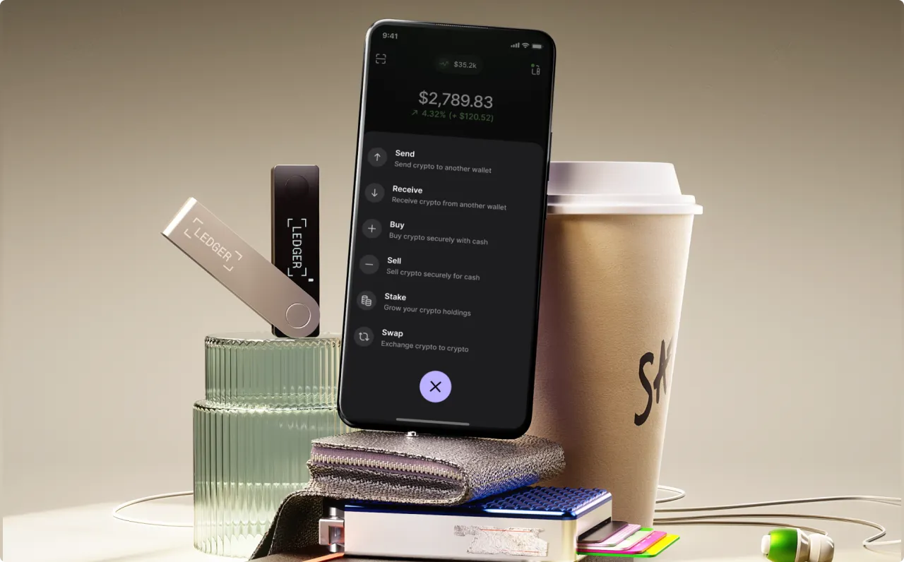 Ledger hardware wallet with crypto app