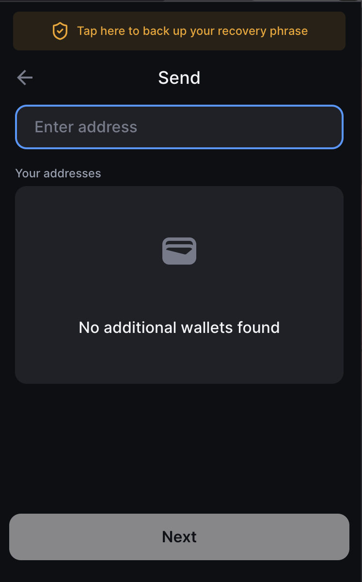 Backpack Wallet security settings and hardware wallet integration