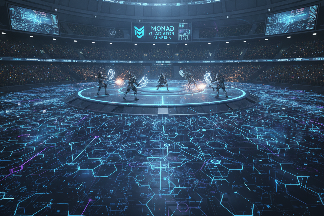 MonadGladiator AI arena Monad blockchain