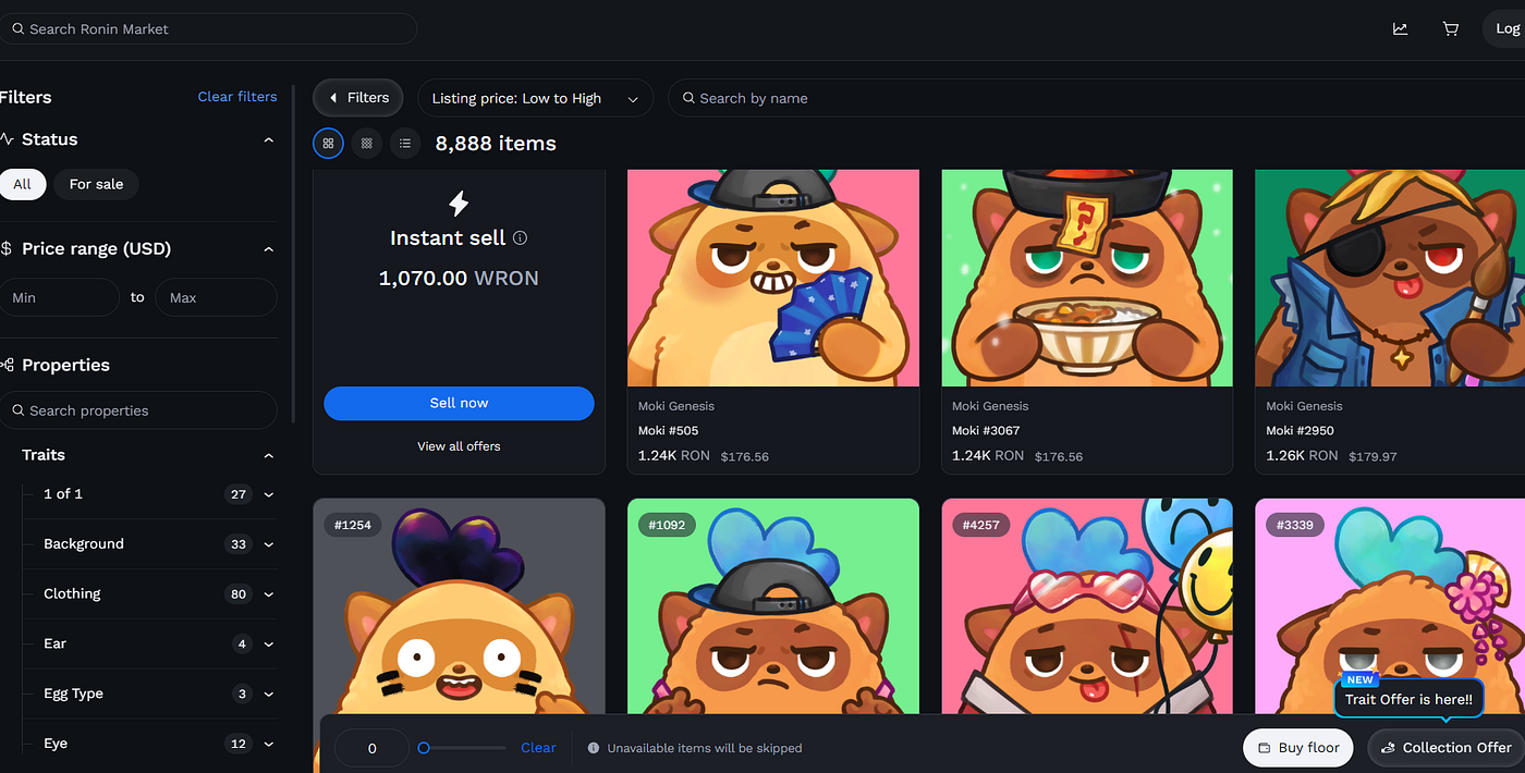 Epic screenshot of Moku HQ Grand Arena leaderboard showing top AI teams battling 24/7 on Ronin Network