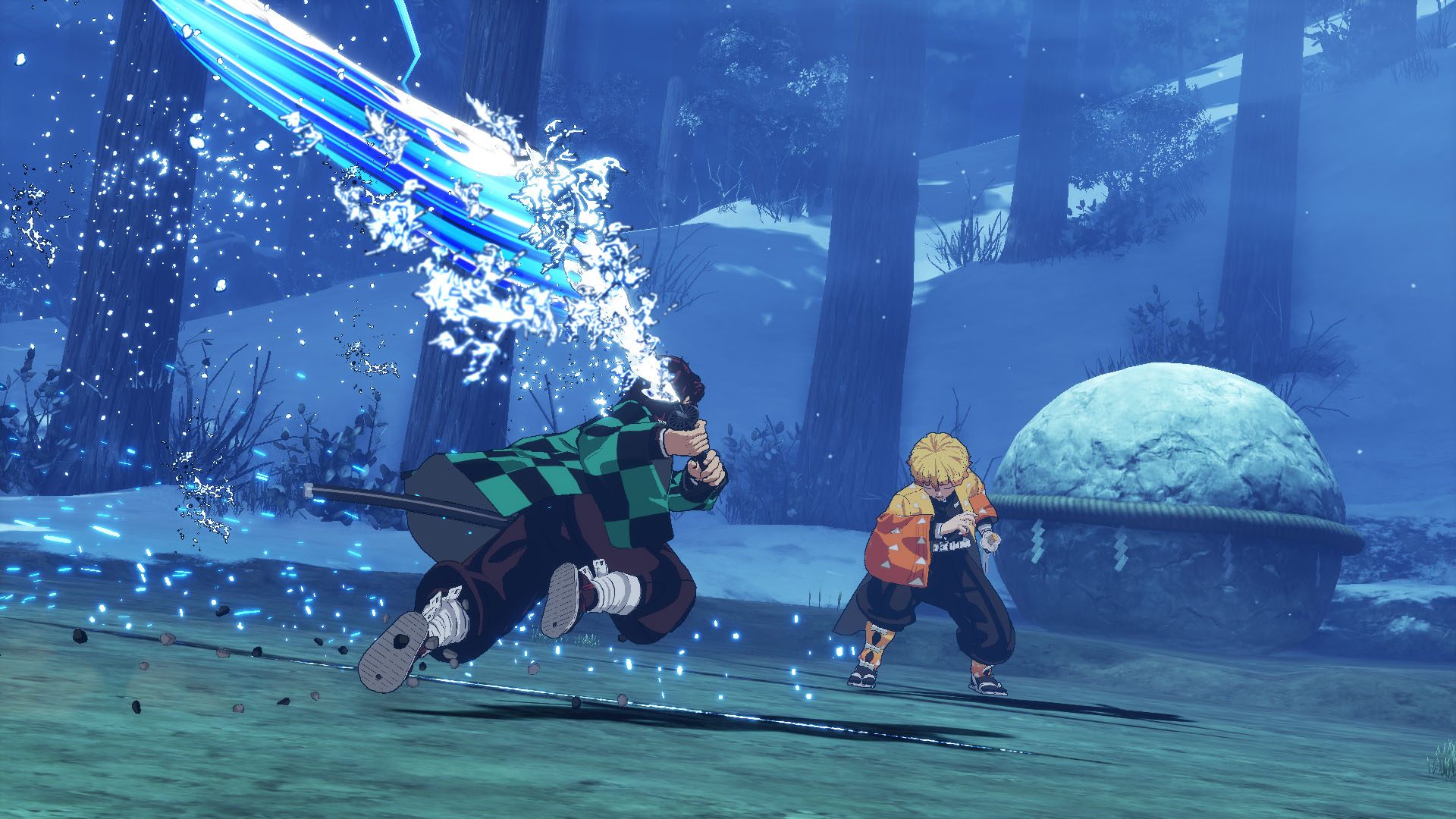 Explosive Street Fighter-style AI agents battling intensely in a competitive esports arena, representing AI vs AI (AvA) fighting games