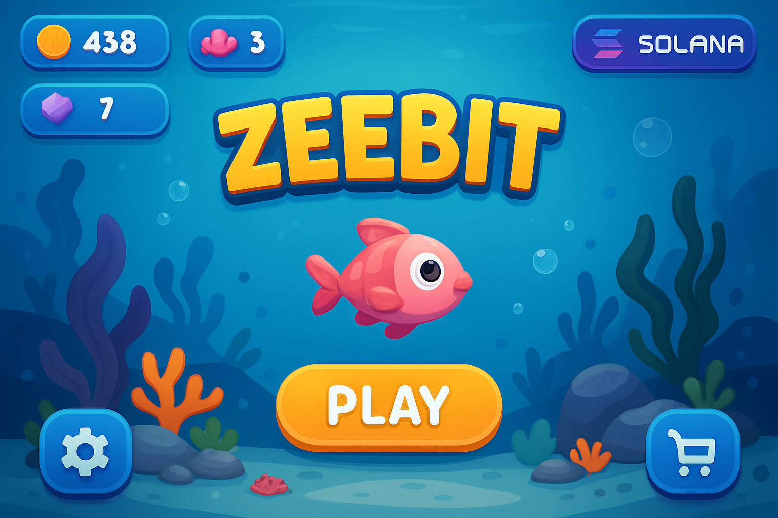 Zeebit Solana game interface
