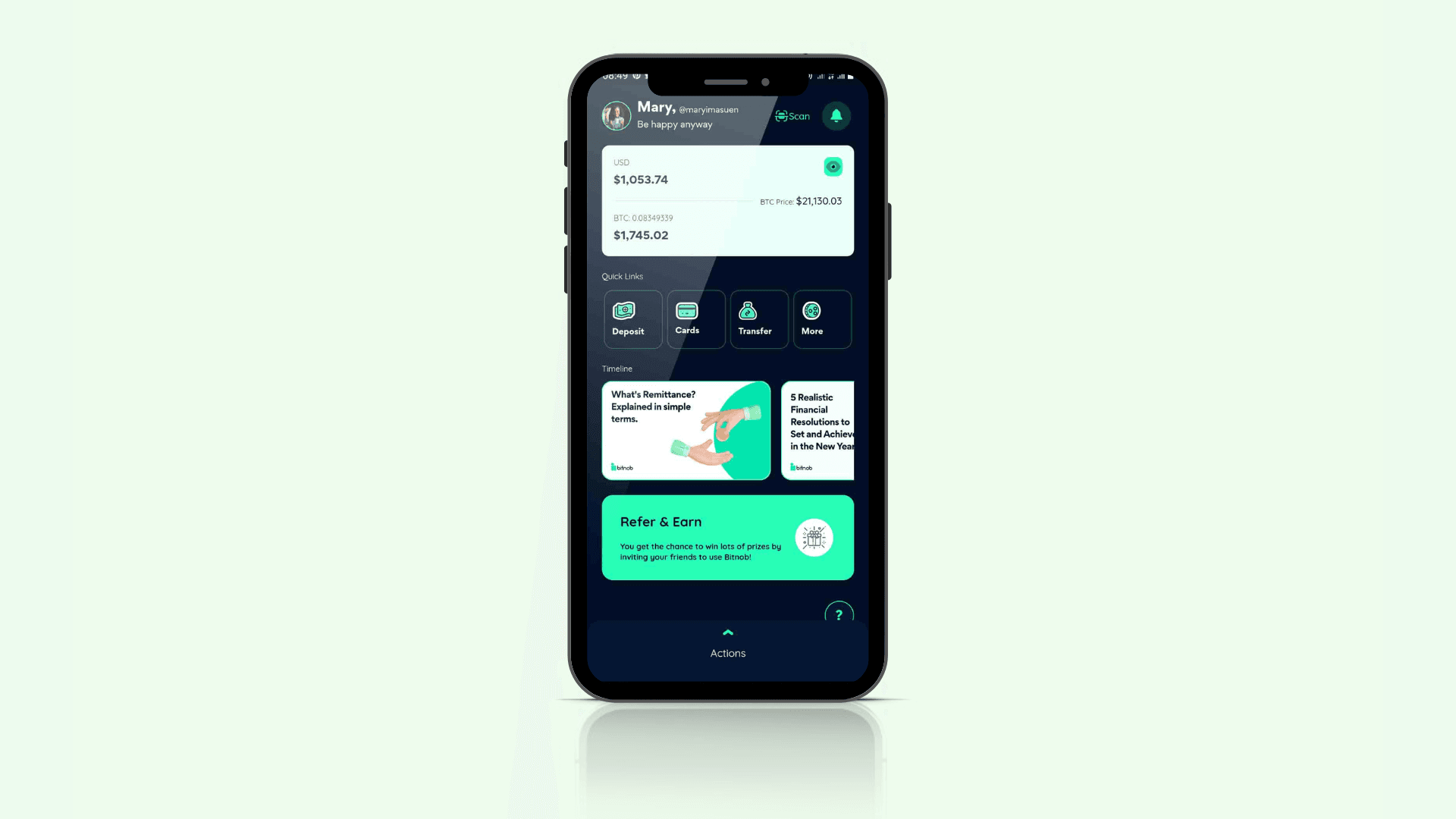 Bitnob USDT payment gateway interface