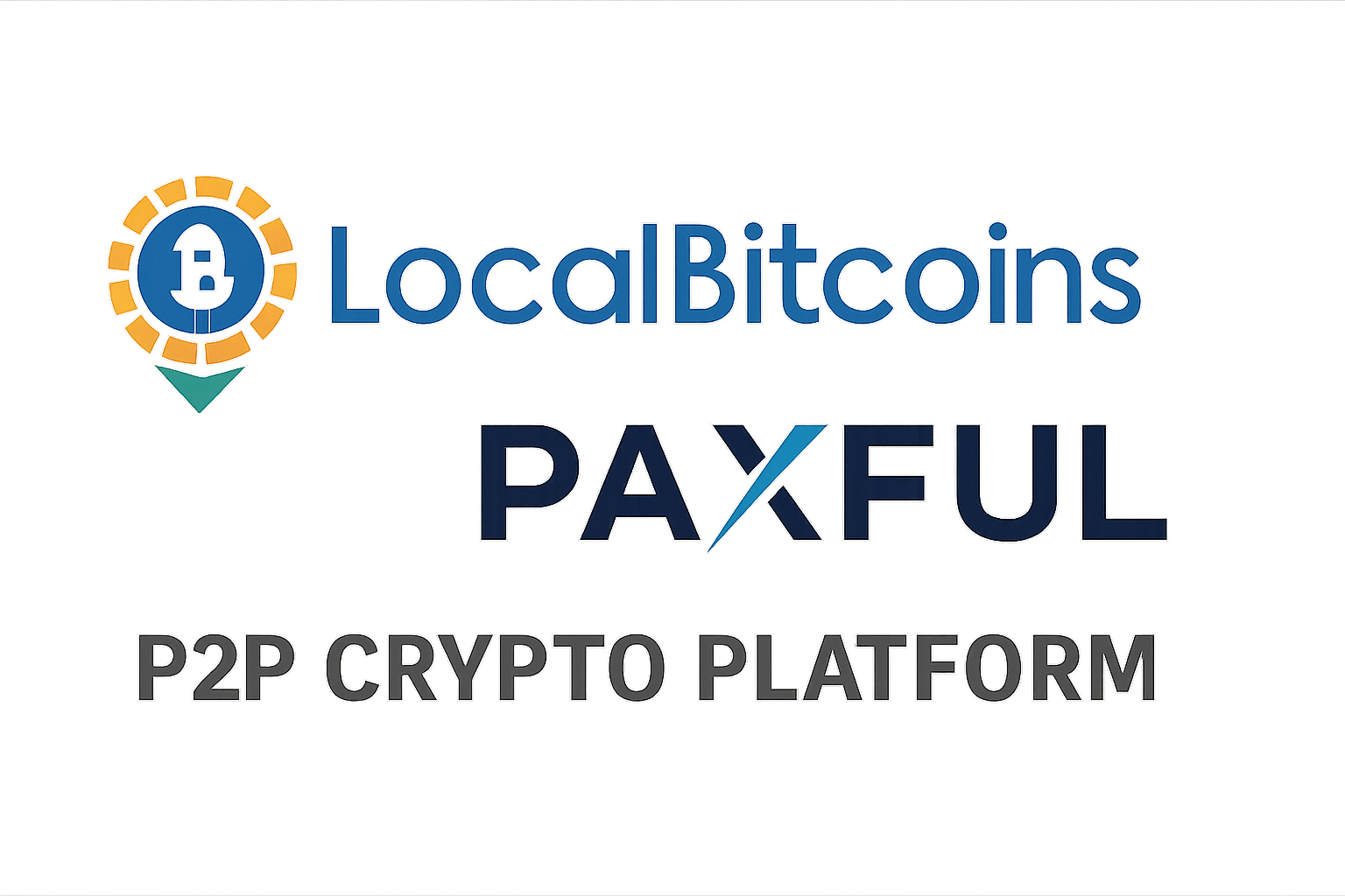 LocalBitcoins Paxful P2P crypto platform logos