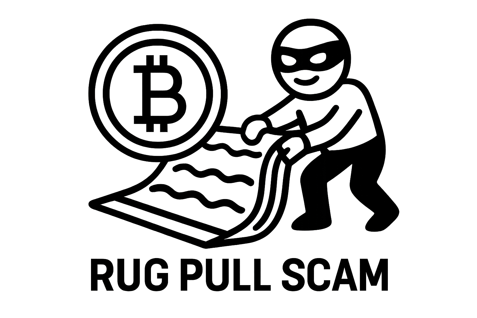 crypto rug pull scam icon