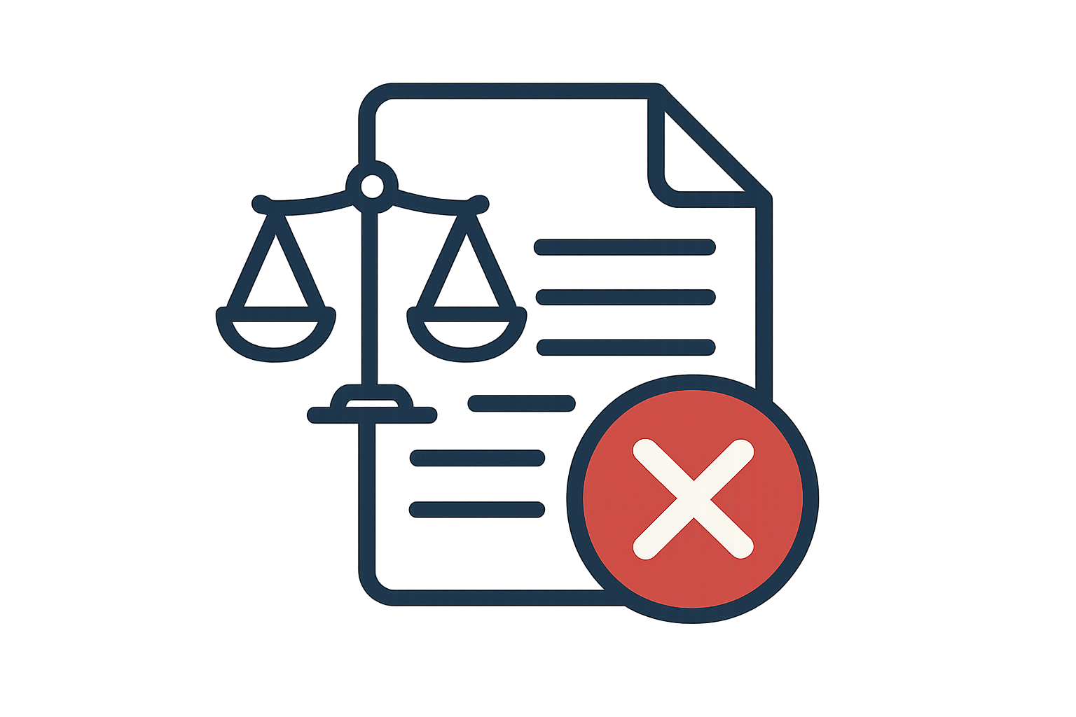 regulatory compliance fail icon