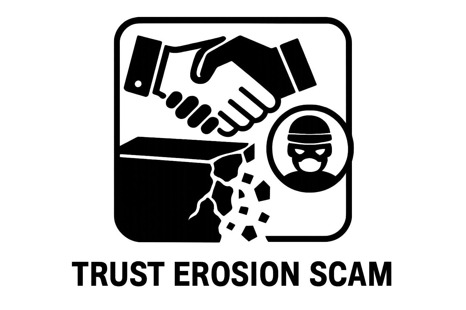 trust erosion scam icon