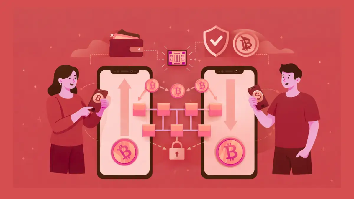 fast crypto transaction illustration