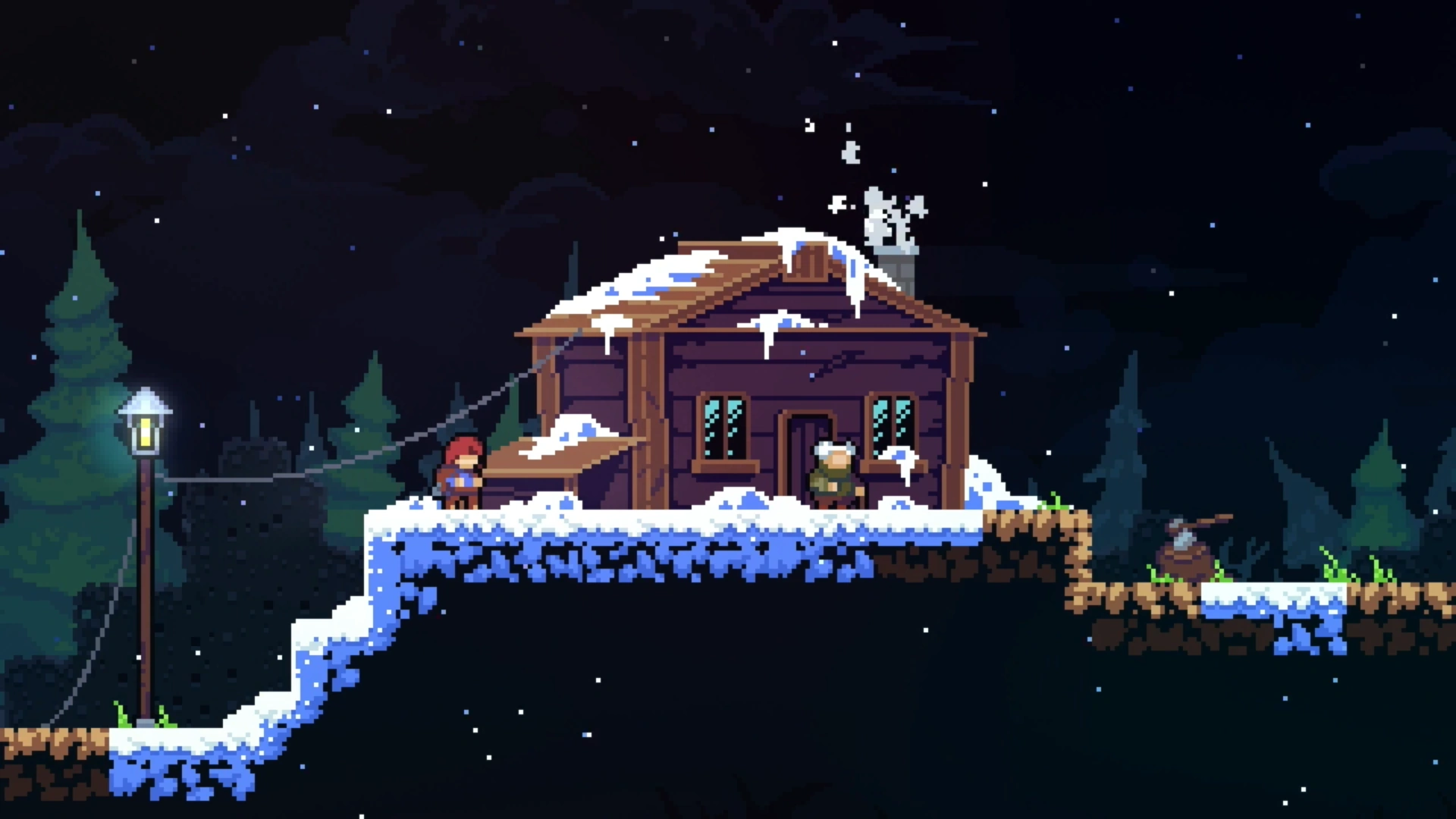 Celeste game mountain scene