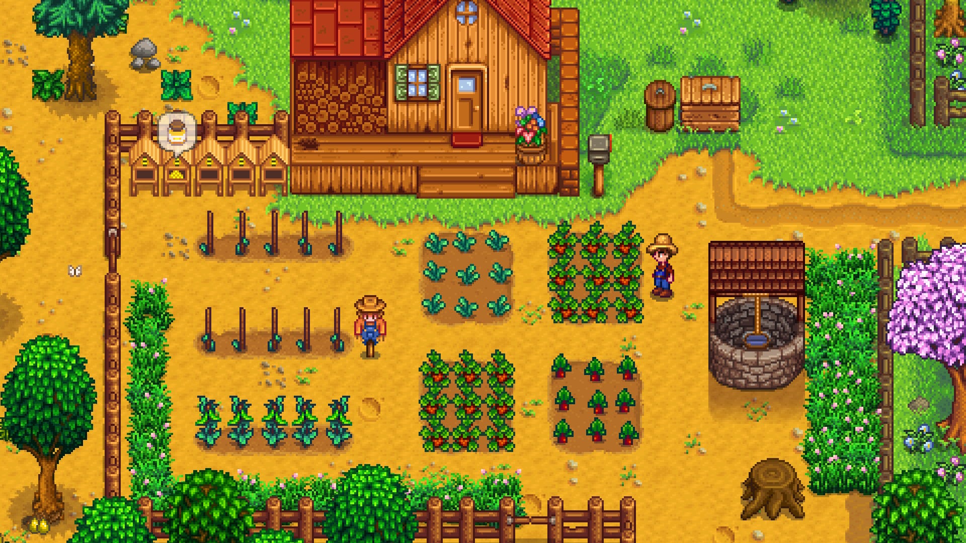 Stardew Valley cozy farm scene