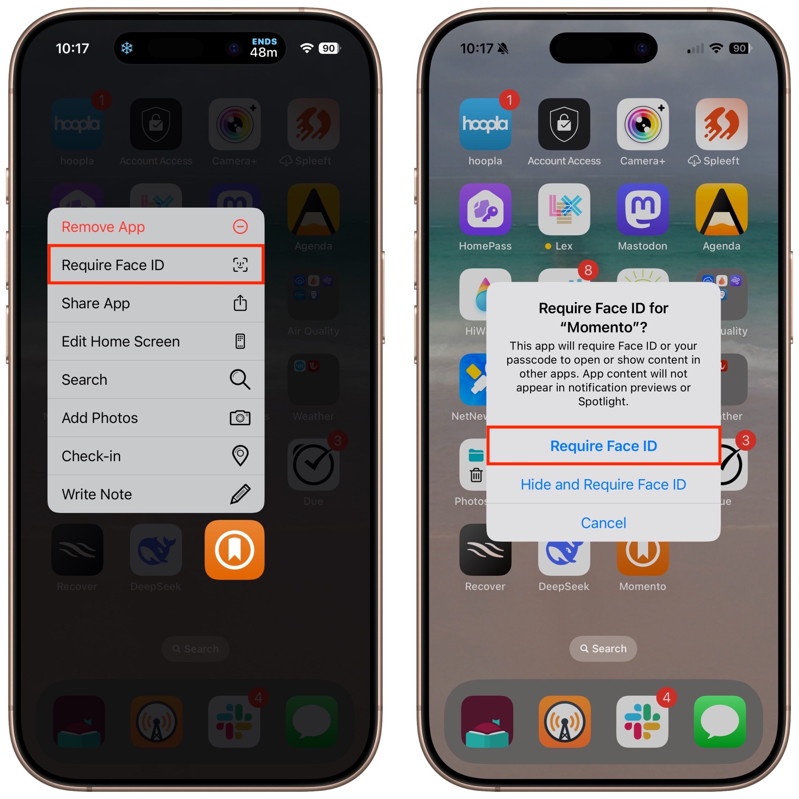smartphone biometric security settings