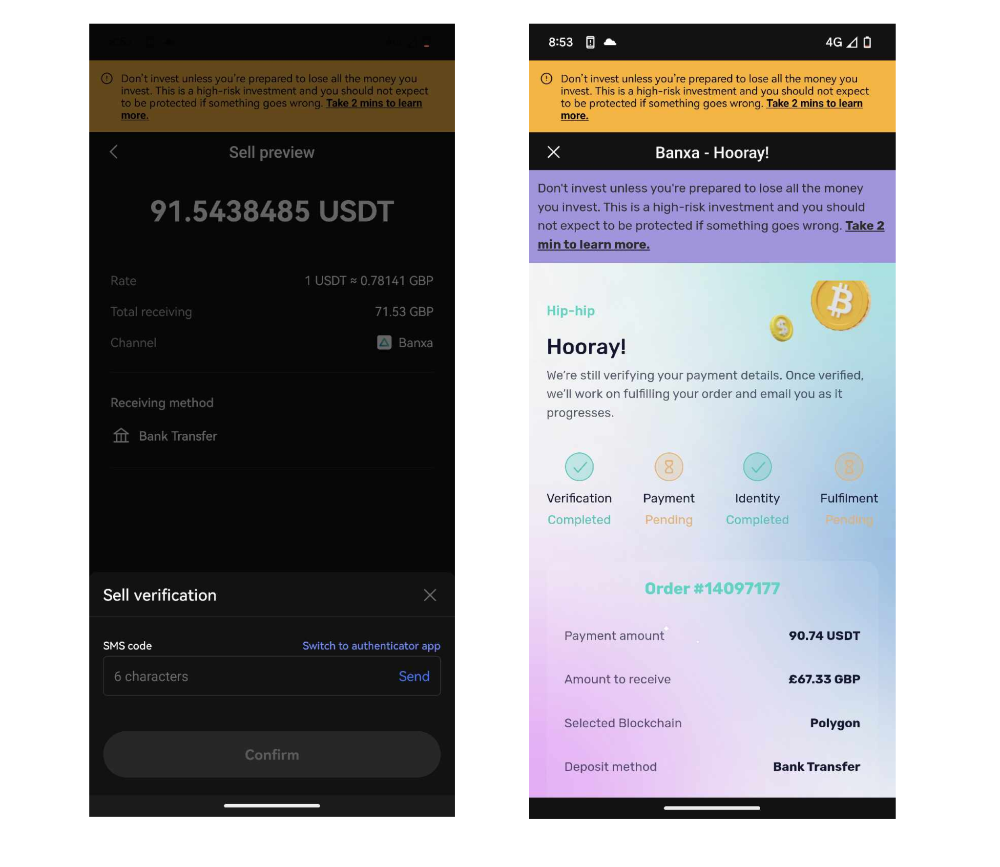 OKX P2P USDT Mexico bank deposit