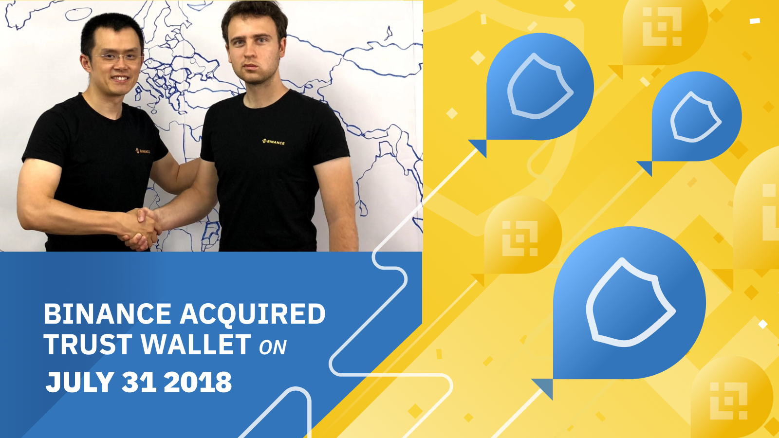 Trust Wallet logo after Binance acquisition 2018