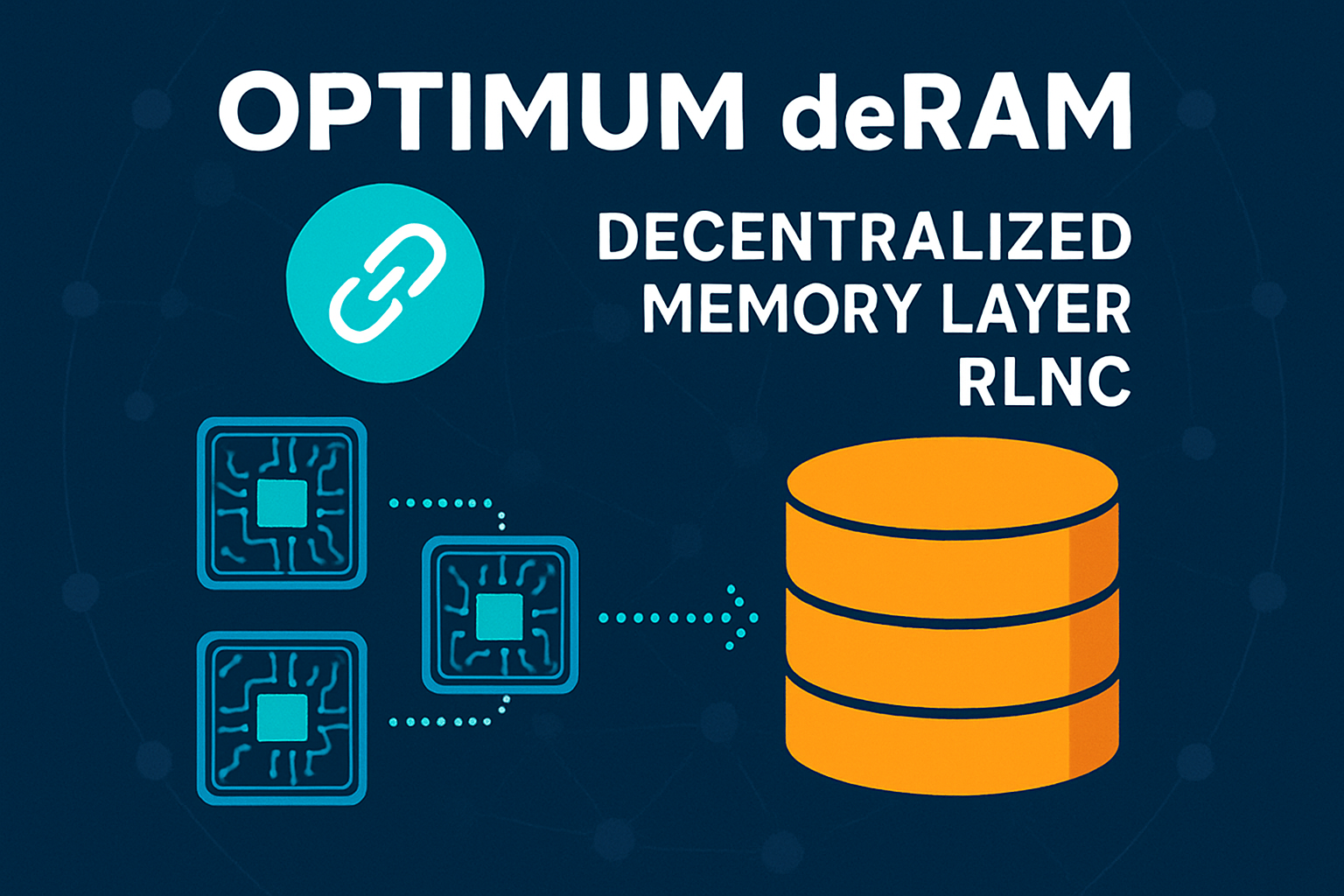 Optimum deRAM decentralized memory layer RLNC