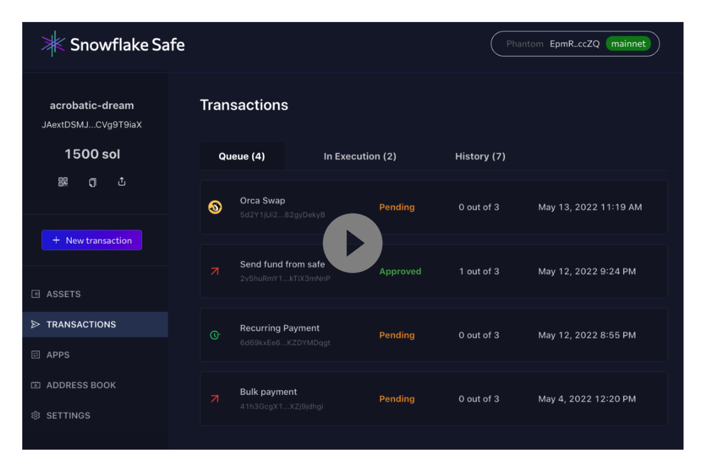 Safe multisig audit trail