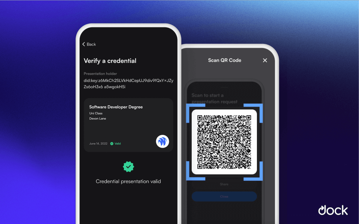 Dock decentralized identity protocol