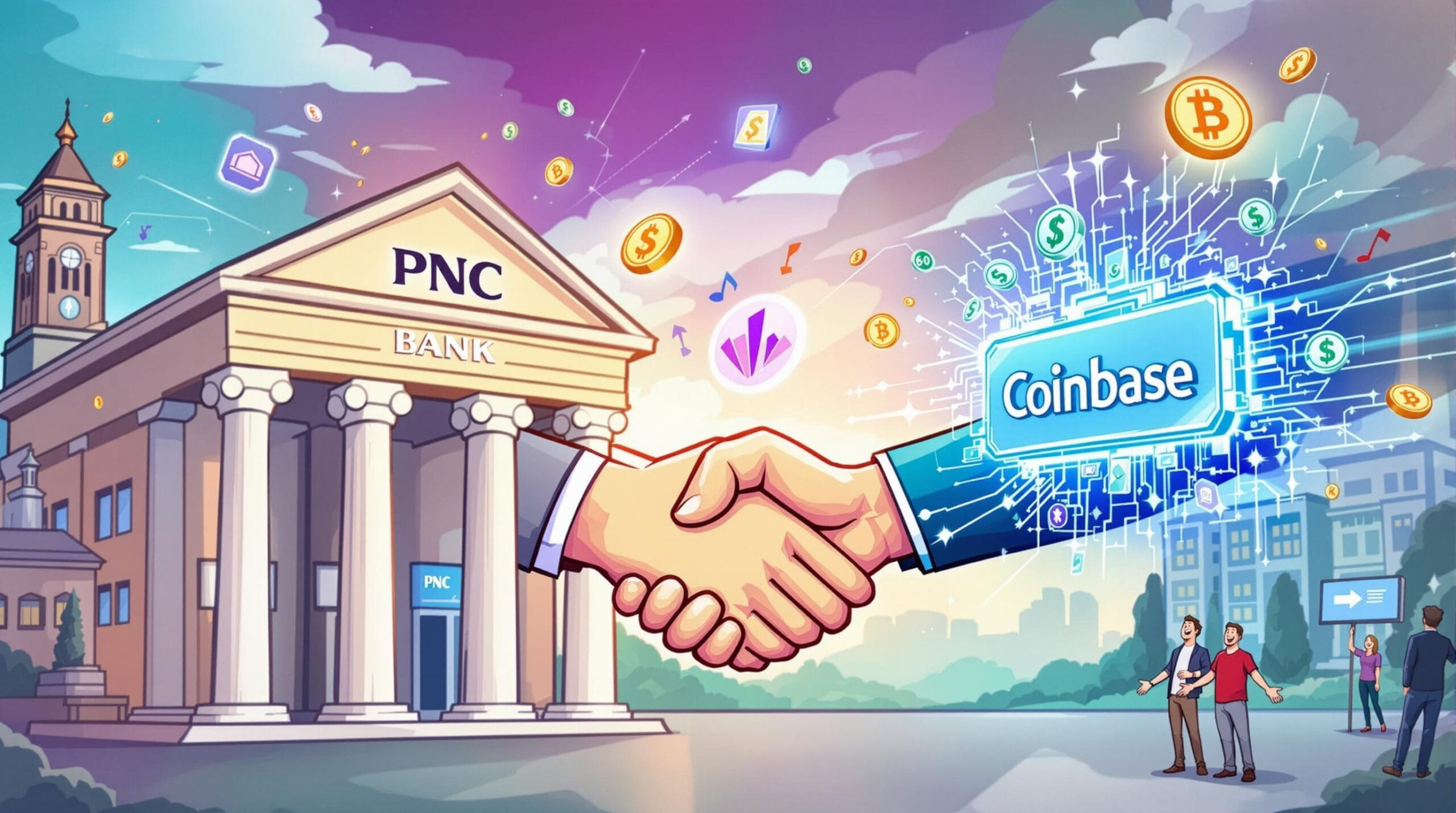 PNC Bank Coinbase crypto integration mobile app