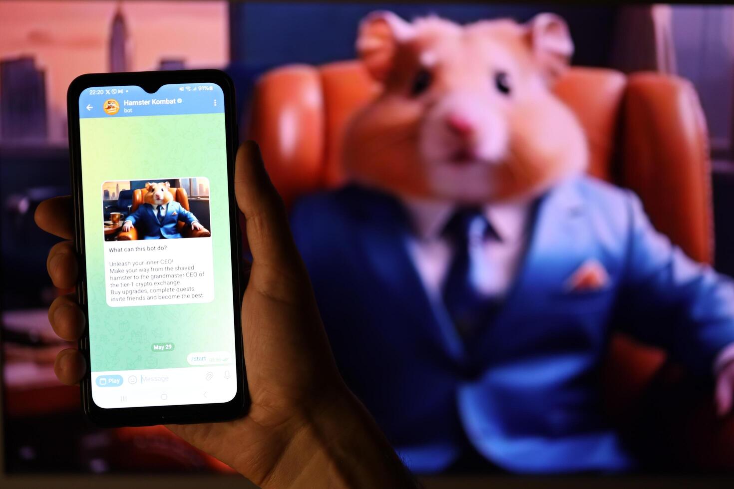 Hamster Kombat Telegram upgrades screenshot