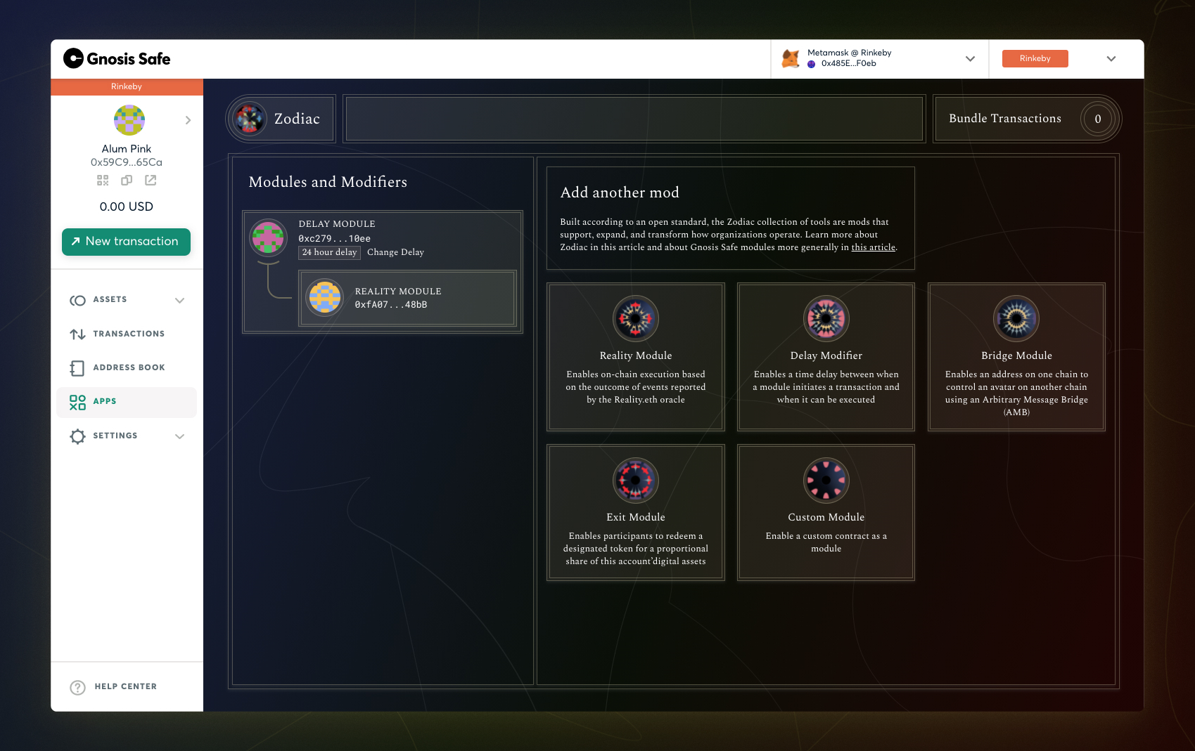Gnosis Safe and Snapshot DAO governance interface