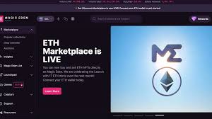 Magic Eden NFT marketplace homepage