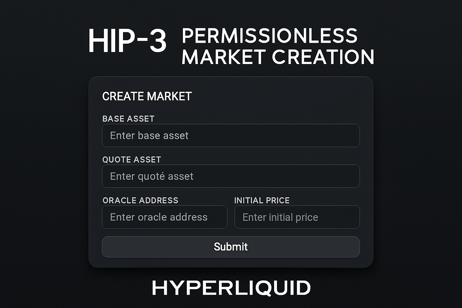 Hyperliquid HIP-3 permissionless market creation screenshot