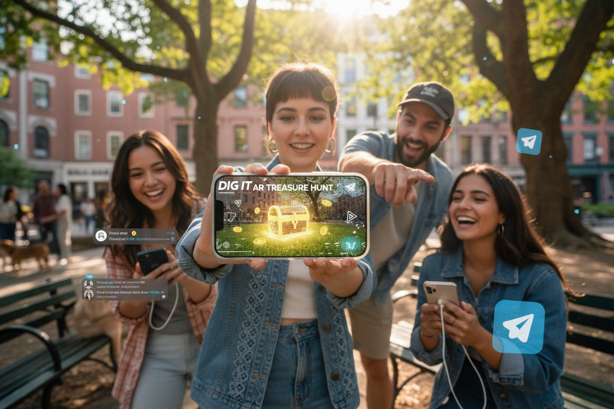 Dig It AR treasure hunt Telegram