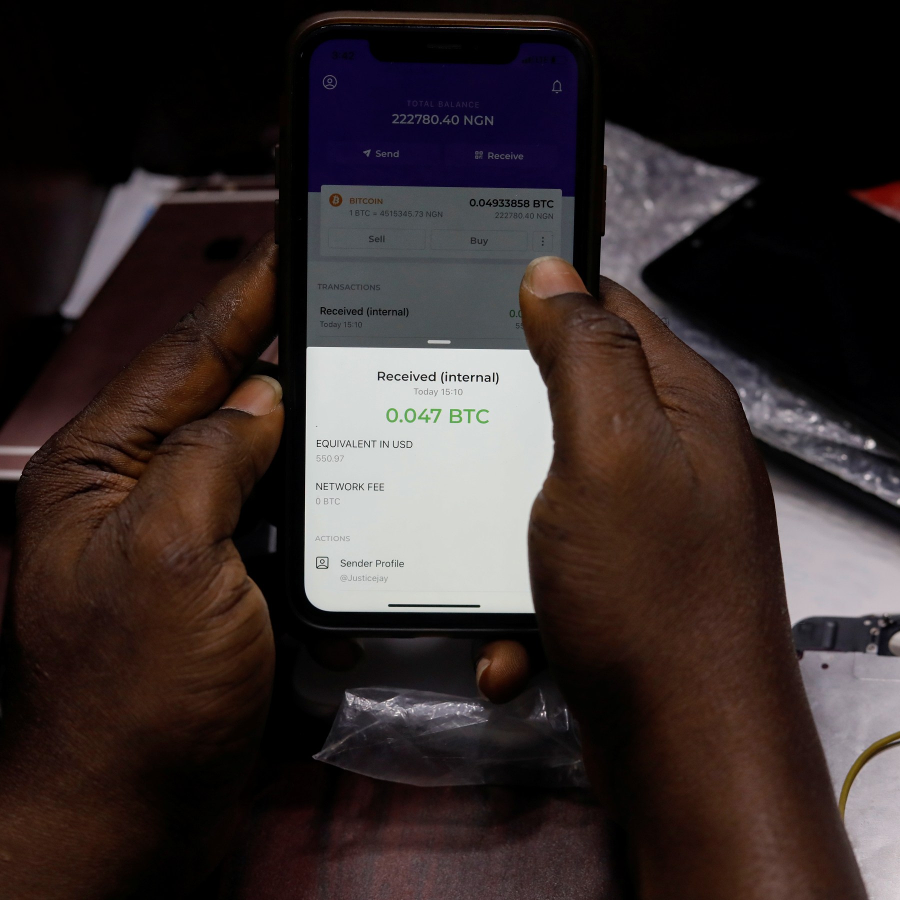 crypto scam fake profit screenshot