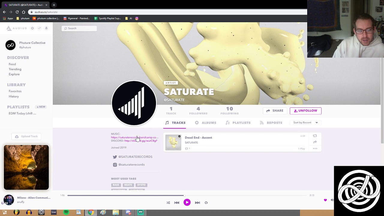 Audius music platform instant payout screenshot