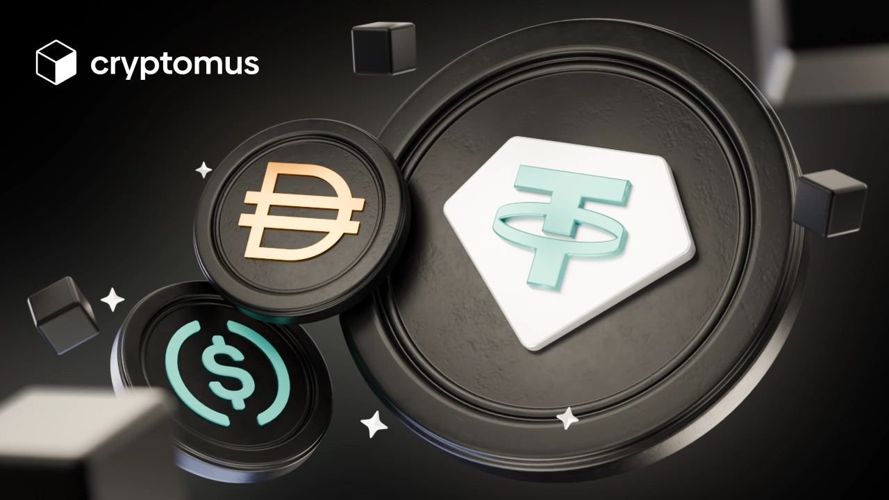 USDT USDC DAI stablecoin logos
