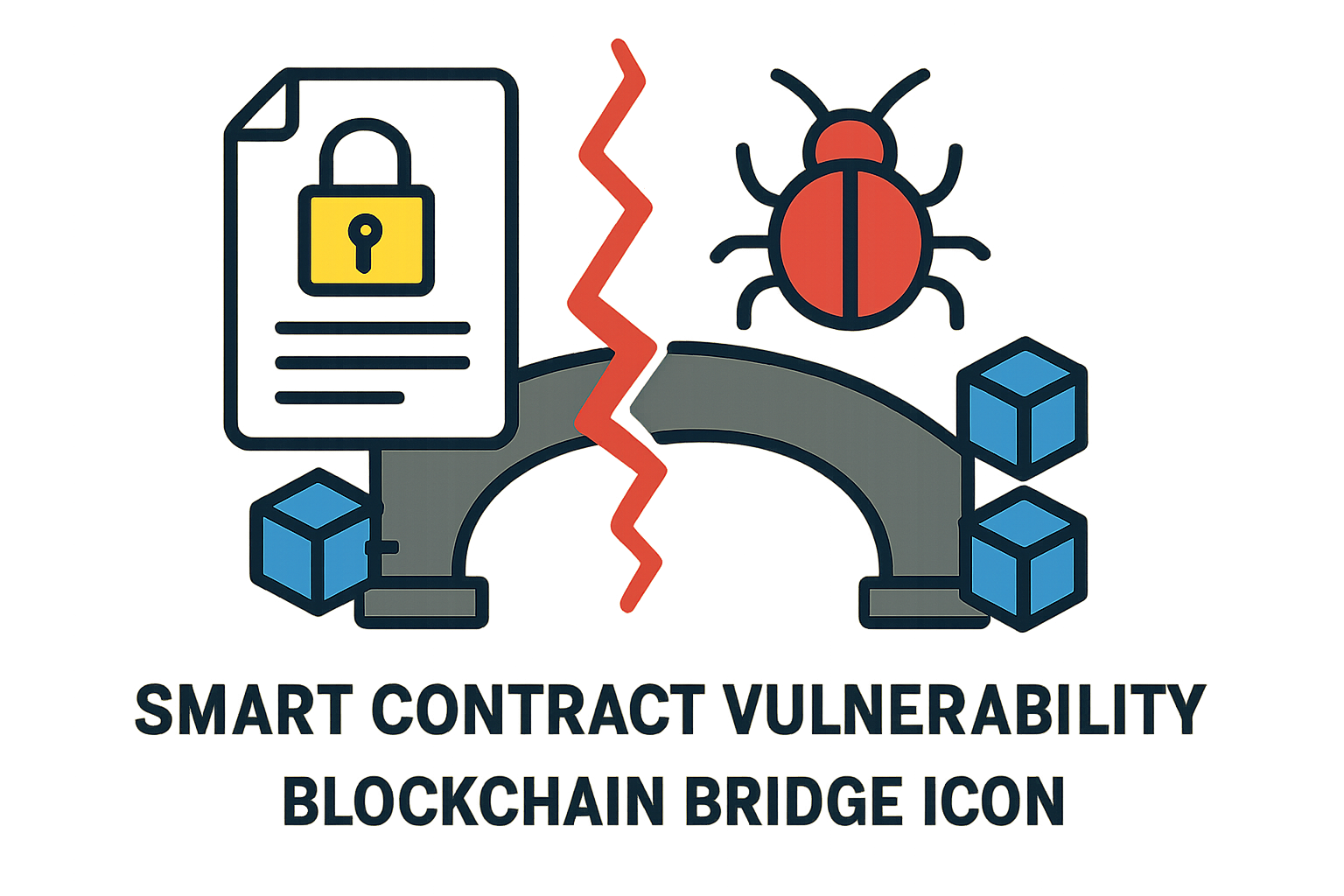 smart contract vulnerability blockchain bridge icon