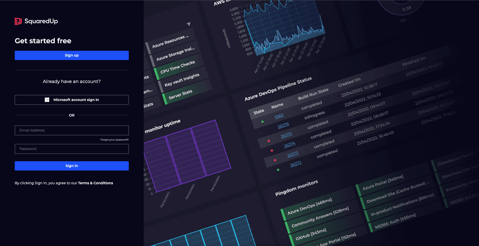 Conduit rollup configuration dashboard screenshot