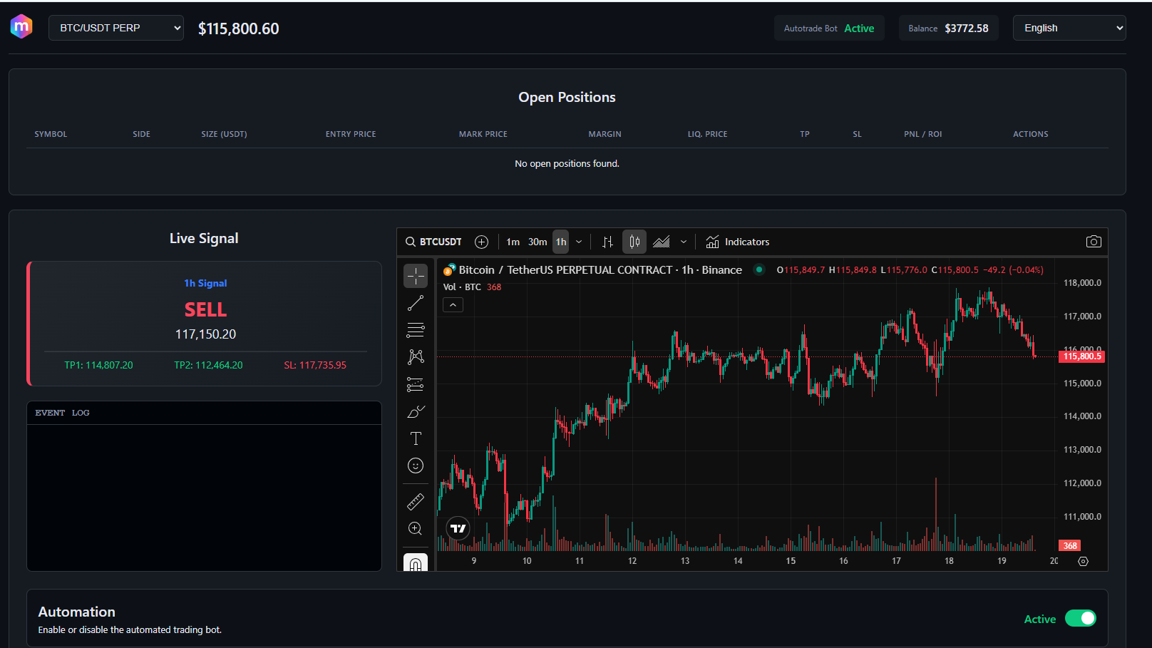 Nexgent AI no-code DeFi trading platform interface