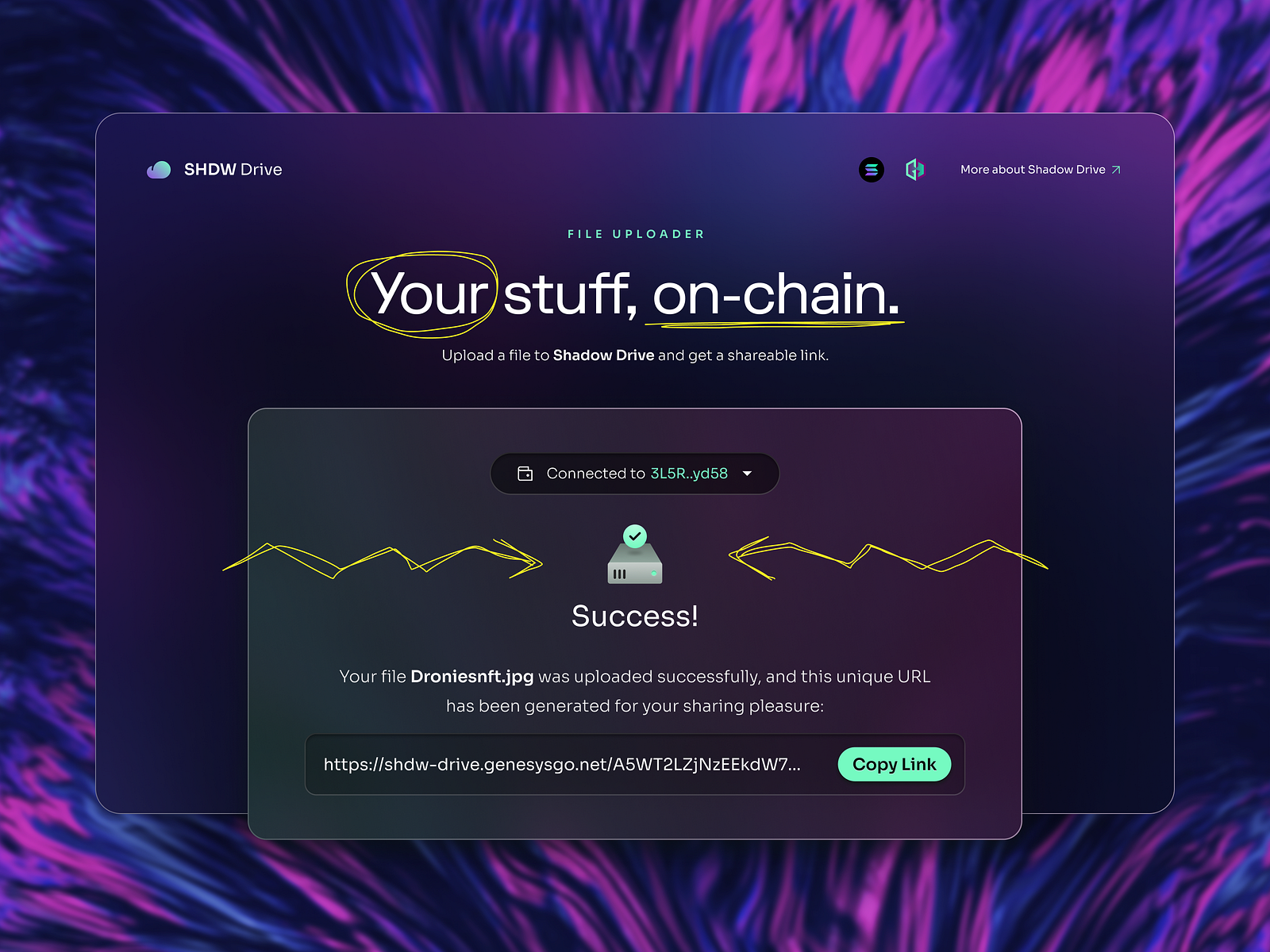 Shdw Drive GenesysGo decentralized storage Solana