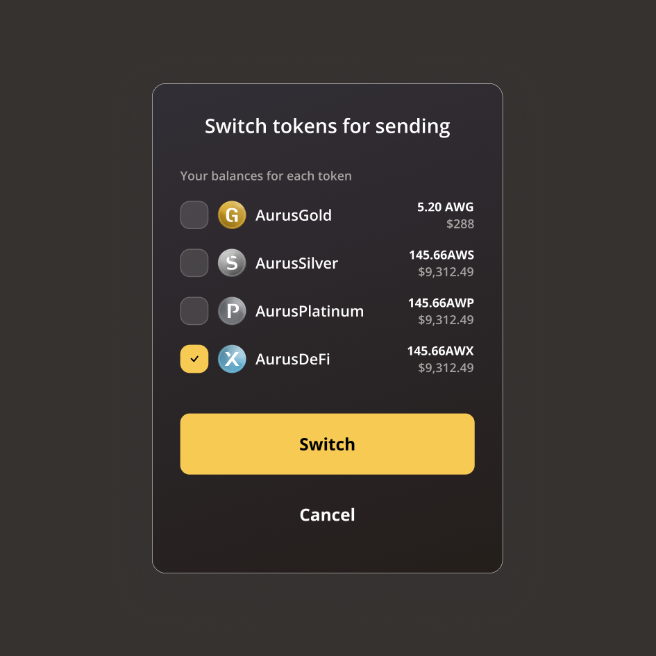 AurusGOLD AWG token and staking