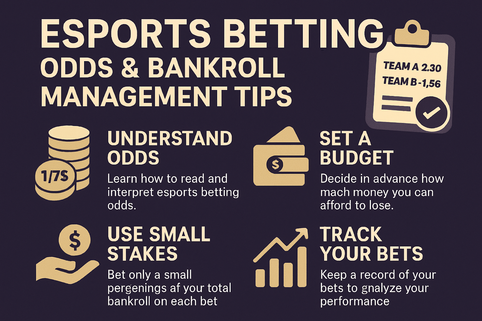 Esports betting odds and bankroll management tips